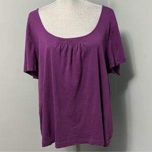 REITMANS PLUS 100% cotton t-shirt women’s size 3X purple short sleeve